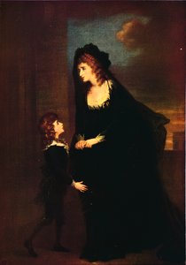 Sra. Siddons e seu filho na tragédia de Isabella, 1784