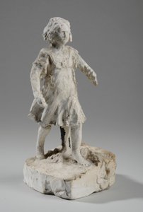 Maquete para a figura de uma garota correndo (gesso) (ver também 440337) de William Hamo Thornycroft