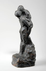 Maquete para o Beijo, c.1916 (gesso pintado) (ver também 440230) de William Hamo Thornycroft