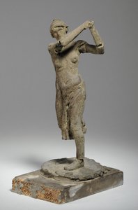 Maquete para a Figura de uma Mulher Golfista (plasticina)