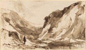 Vale profundo na paisagem montanhosa de William Hart