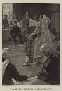 A Nautch Girl dançando antes do emir do Afeganistão de William Hatherell