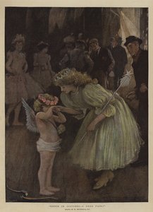 Cupido em perigo, uma boa fada (cromolitho) de William Hatherell