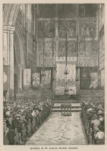Interior da Igreja de St Alban, Holborn, Londres de William Hatherell