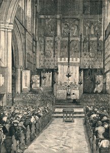 Interior da Igreja de St. Albans, Holborn, final do século XIX. de William Hatherell