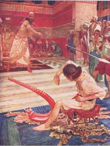 Saul e David, de The Bible Story publicado por Hodder & Stoughton, c.1930 de William Hatherell