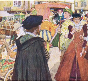 Shakespeare observa a moda tola dos trabalhadores em Ludgate Hill, da My Magazine, pub.1922.