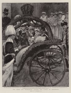 A Noiva e o Noivo saindo do Castelo de Ehrenburg de William Hatherell