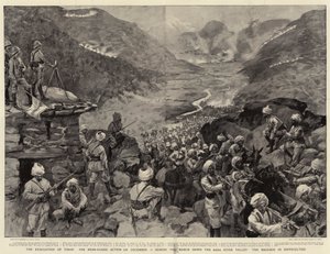 A evacuação de Tirah, a ação da retaguarda em 13 de dezembro durante a marcha pelo vale do rio Bara, a bagagem em dificuldades de William Hatherell