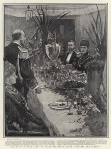 Festa do Jantar do Rei a bordo do Royal Yacht Victoria and Albert de William Hatherell