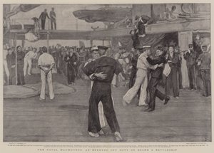 As manobras navais, uma noite de folga a bordo de um navio de guerra de William Hatherell