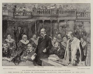 O Príncipe de Gales em Edimburgo, recebendo a Liberdade da Cidade de William Hatherell