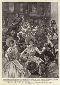 O renascimento das celebrações do dia de maio, a procissão em Hoxton de William Hatherell