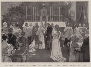 O casamento real em Viena, o cerimonial na capela do Hofburg de William Hatherell