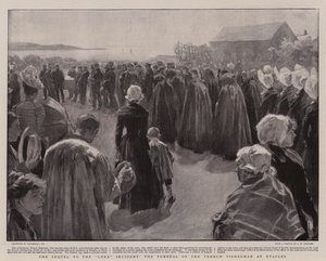 A continuação do incidente de Leda, o funeral do pescador francês em Etaples de William Hatherell