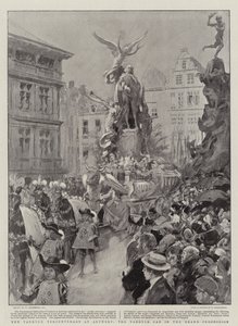 O tricentenário Vandyck na Antuérpia, o carro Vandyck na Grande Procissão de William Hatherell