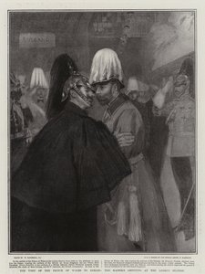 A Visita do Príncipe de Gales a Berlim, a Saudação do Kaiser na Estação Lehrte de William Hatherell