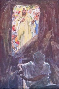A ressurreição de Lázaro, de The Bible Story publicado por Hodder & Stoughton, c.1930 de William Hatherell