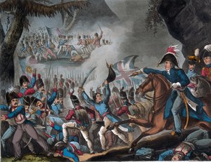 Batalha dos Pireneus, 27 de julho de 1813, impresso por JC Stadler (ativo 1780-1813), publicado por Thomas Tegg, 1º de abril de 1818 (aquatinta colorida)