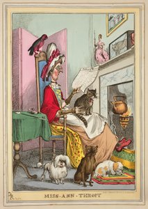 Miss-Ann-Thropy, publicado por Thomas McLean, Londres (gravura colorida) de William Heath
