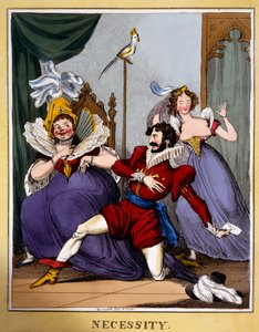 Necessidade, c.1818 (gravura colorida à mão) de William Heath