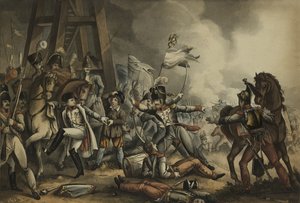 Sauve qui peut, ou Every man for him, aquatint de Thomas Sutherland (1785-1838), publicado por James Jenkins, 1 de maio de 1816 (color aquatint) de William Heath