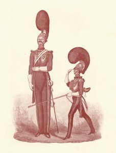 Mostrando a diferença entre o homem e o oficial, 1830-1840, 1909 de William Heath
