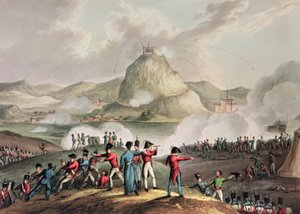 Cerco de San Sebastian, em julho de 1813, gravado por Thomas Sutherland (bc1785) de William Heath