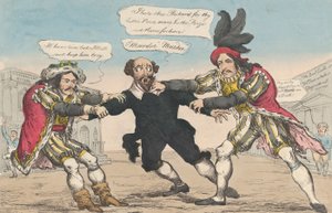 The Rival Richards, ou Sheakspear in Danger, 18 de Maio de 1814. de William Heath