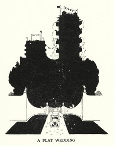 Um Casamento Flat (litho) de William Heath Robinson
