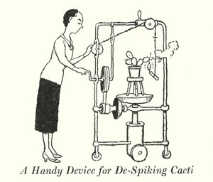 Um Dispositivo Prático para o Despiste de Cactos (litho) de William Heath Robinson