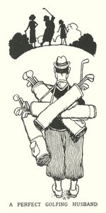 Um Marido de Golfe Perfeito (litho) de William Heath Robinson
