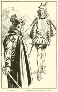 Um cavalheiro  desafiou-o a lutar um duelo de William Heath Robinson