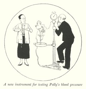 Um novo instrumento para testar a pressão arterial da Polly (litho) de William Heath Robinson