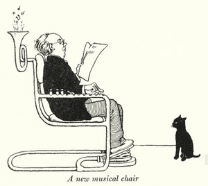 Uma nova cadeira musical (litho) de William Heath Robinson