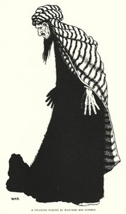 Um estranho que passava observava-o de perto (gravura) de William Heath Robinson