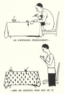 Um Predicamento Estranho, e uma Saída Artística (litho) de William Heath Robinson