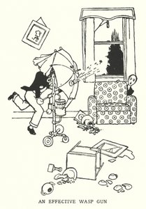 Uma Pistola de Vespa Eficaz (litho) de William Heath Robinson
