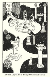 Layout Artístico para um Jardim Puramente Ornamental (litho) de William Heath Robinson
