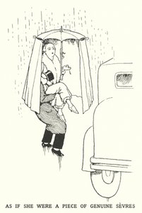 Como se ela fosse um pedaço de setes genuínos (litho) de William Heath Robinson