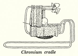 Berço de crómio (litho) de William Heath Robinson
