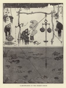 Clam-spearing no norte congelado de William Heath Robinson