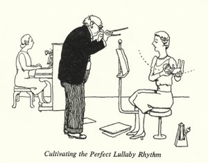 Cultivando o Ritmo Perfeito da Canção de Ninar (litho) de William Heath Robinson