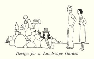 Design para um Jardim Paisagístico (litho) de William Heath Robinson