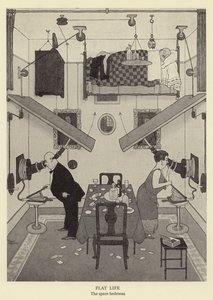 Vida plana, o litro do quarto de reposição de William Heath Robinson