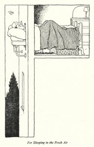 Para Dormir ao ar livre (litho) de William Heath Robinson