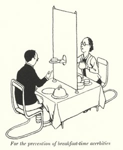 Para a prevenção de acerbidades no breakfast-time (litho) de William Heath Robinson
