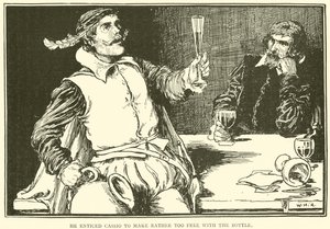 Ele seduziu Cassio para fazer um pouco livre demais com a garrafa de William Heath Robinson