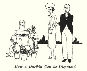 Como um Dustbin pode ser disfarçado (litho) de William Heath Robinson