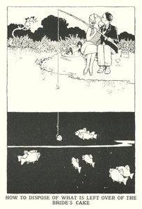Como se desfazer do que sobrou do bolo da noiva (litho) de William Heath Robinson